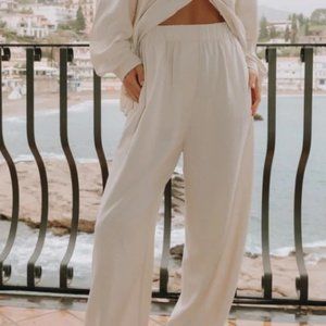 DAILY DRILLS LINEN RESORT PANTS sz sm